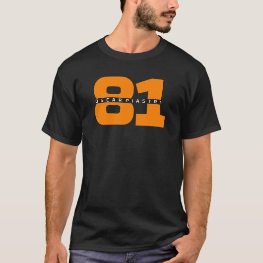Oscar Piastri McLaren Formule 1 nummer 81 Logo T-shirt (Voorkant)