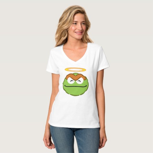 Oscar Smiling Face met Halo T-shirt (Voorkant volledig)