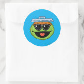 Oscar Smiling Face met zonnebril Ronde Sticker (Tas)