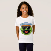 Oscar Smiling Face met zonnebril T-shirt (Voorkant volledig)