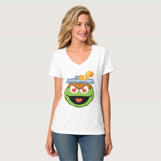 Oscar Smiling Face with Heart Shaped Eyes T-shirt (Voorkant volledig)