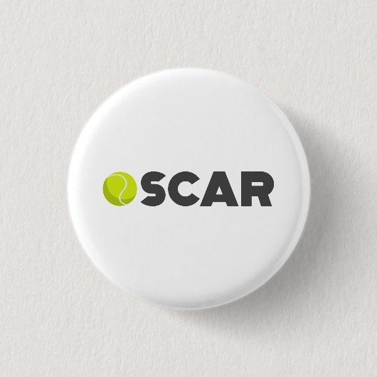 Oscar Tennis Ronde Button 3,2 Cm (Voorkant)