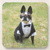 Oscar the Boston Terrier Tuxedo Onderzetters (Voorkant)
