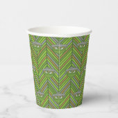 Oscar the Grouch | 80's Throwback Pattern Papieren Bekers (Rechts)