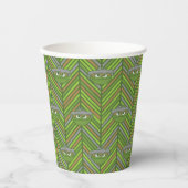 Oscar the Grouch | 80's Throwback Pattern Papieren Bekers (Voorkant)