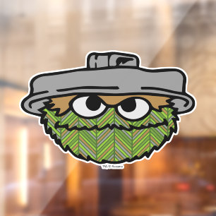 Oscar the Grouch 80's Throwback Raamsticker