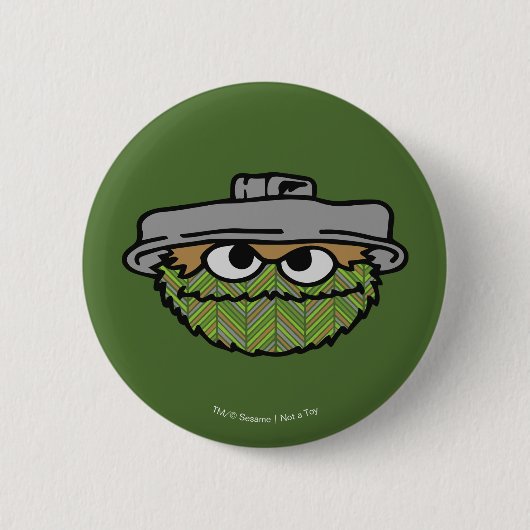 Oscar the Grouch | 80's Throwback Ronde Button 5,7 Cm (Voorkant)