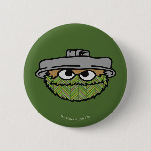 Oscar the Grouch   80's Throwback Ronde Button 5,7 Cm