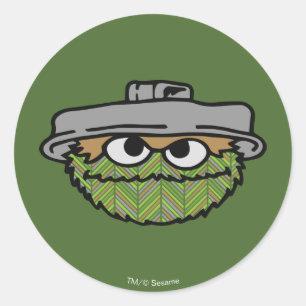 Oscar the Grouch   80's Throwback Ronde Sticker