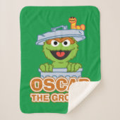 Oscar the Grouch Classic Style Sherpa Deken (Voorkant)