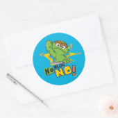 Oscar the Grouch Comic Ronde Sticker (Envelop)