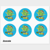 Oscar the Grouch Comic Ronde Sticker (Vel)