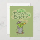 Oscar the Grouch | Downdown & Dirty Briefkaart (Voorkant / Achterkant)