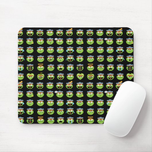 Oscar the Grouch Emoji Pattern Muismat (Met muis)