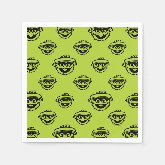 Oscar the Grouch Green Pattern Servet (Voorkant)