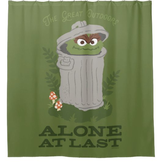 Oscar The Grouch | Grote buitendeuren Douchegordijn (Voorkant)