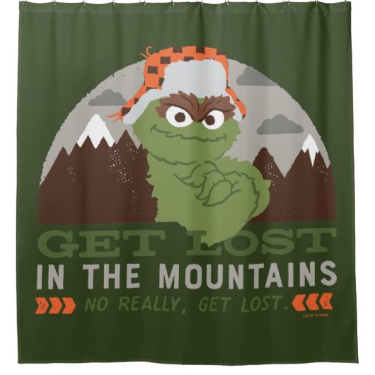Oscar The Grouch | Grote buitendeuren Douchegordijn (Voorkant)