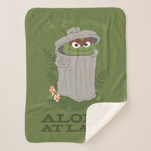 Oscar The Grouch | Grote buitendeuren Sherpa Deken (Voorkant)