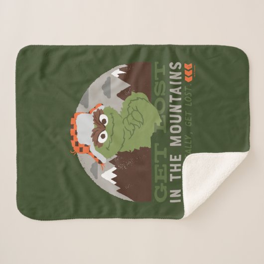 Oscar The Grouch | Grote buitendeuren Sherpa Deken (Voorkant (horizontaal))