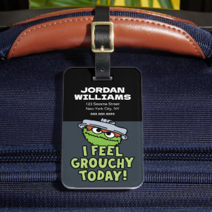 Oscar the Grouch I Voel Grouchy Jouw namen toe Bagagelabel