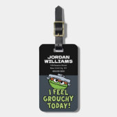 Oscar the Grouch | I Voel Grouchy | Jouw namen toe Bagagelabel (Voorkant verticaal)