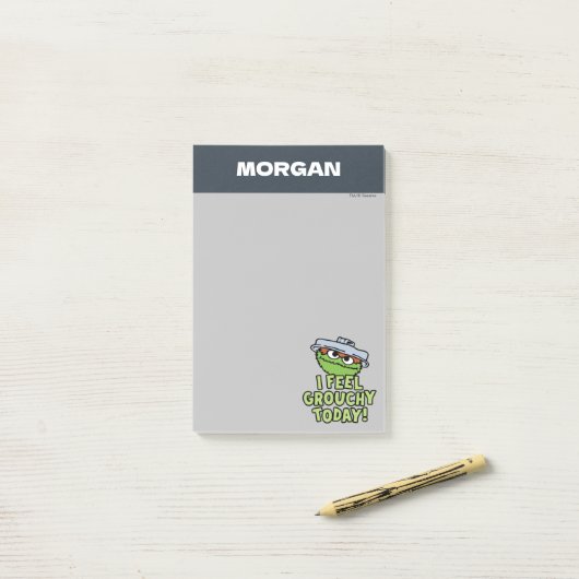 Oscar the Grouch | I Voel Grouchy | Naam toevoegen Post-it® Notes (Op bureau)
