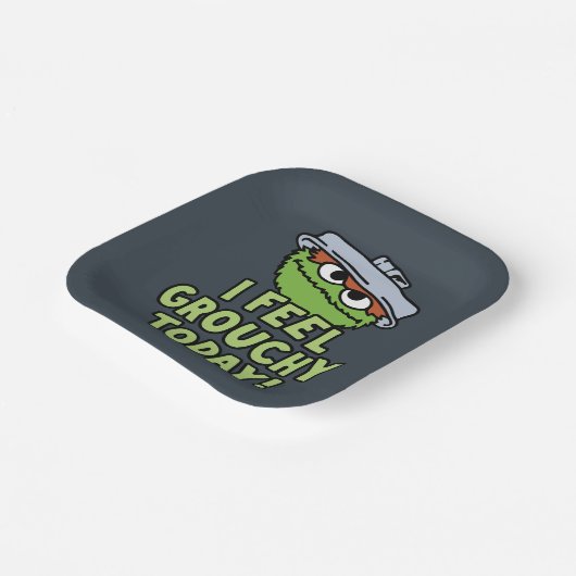 Oscar the Grouch | Ik voel me vandaag verrukt. Papieren Bordje (Gebogen)