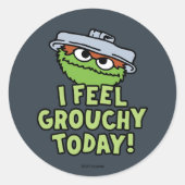 Oscar the Grouch | Ik voel me vandaag verrukt. Ronde Sticker (Voorkant)