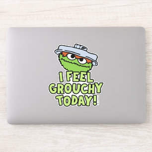Oscar the Grouch Ik voel me vandaag verrukt. Sticker