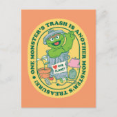 Oscar the Grouch | Monster Treasure Badge Briefkaart (Voorkant)