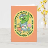Oscar the Grouch | Monster Treasure Badge Kaart (Gele Bloem)