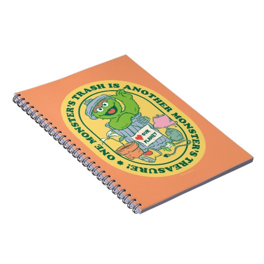 Oscar the Grouch | Monster Treasure Badge Notitieboek (Rechterzijde)