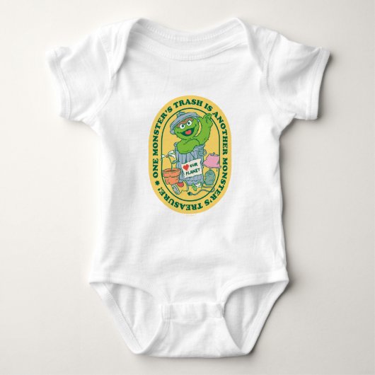 Oscar the Grouch | Monster Treasure Badge Romper (Voorkant)
