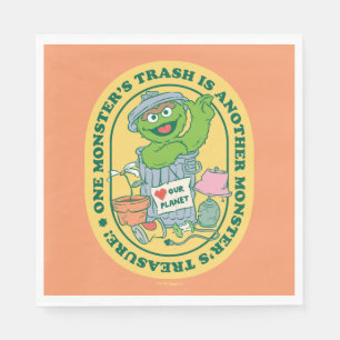 Oscar the Grouch   Monster Treasure Badge Servet