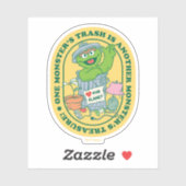 Oscar the Grouch | Monster Treasure Badge Sticker (Vel)