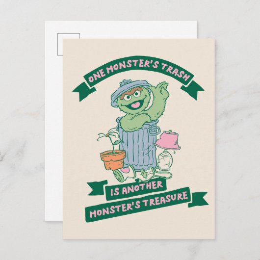 Oscar the Grouch | Monster Treasure Graphic Briefkaart (Voorkant / Achterkant)