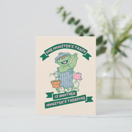 Oscar the Grouch | Monster Treasure Graphic Briefkaart (Staand voorkant)