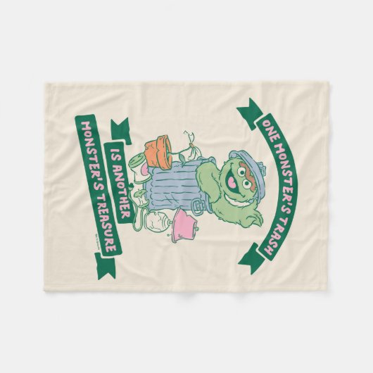 Oscar the Grouch | Monster Treasure Graphic Fleece Deken (Voorkant (Horizontaal))