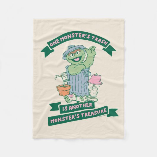 Oscar the Grouch | Monster Treasure Graphic Fleece Deken (Voorkant)