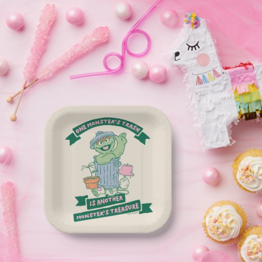 Oscar the Grouch | Monster Treasure Graphic Papieren Bordje (Feest)