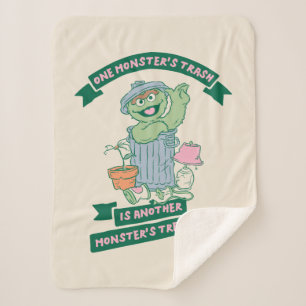 Oscar the Grouch   Monster Treasure Graphic Sherpa Deken