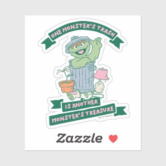 Oscar the Grouch | Monster Treasure Graphic Sticker (Vel)