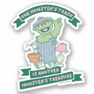 Oscar the Grouch Monster Treasure Graphic Sticker