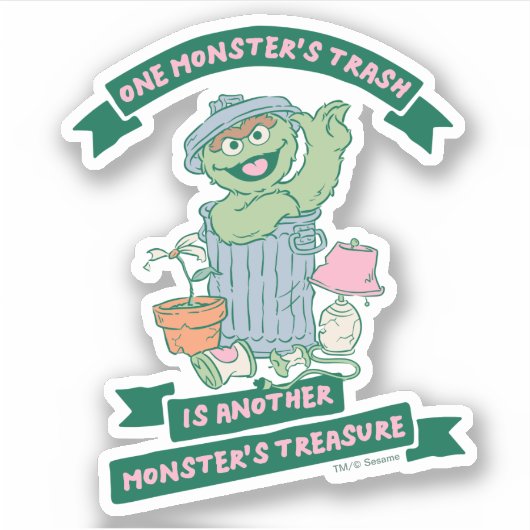 Oscar the Grouch | Monster Treasure Graphic Sticker (Voorkant)