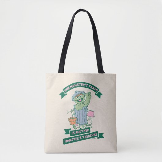 Oscar the Grouch | Monster Treasure Graphic Tote Bag (Voorkant)