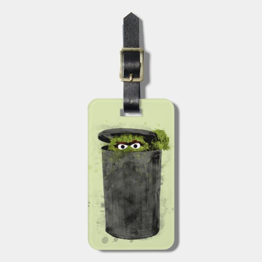 Oscar the Grouch | Ontwikkeling Waterverf Bagagelabel (Voorkant verticaal)