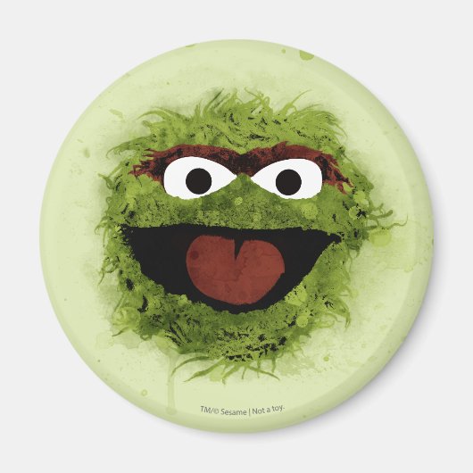 Oscar the Grouch | Ontwikkeling Waterverf Magneet (Voorkant)