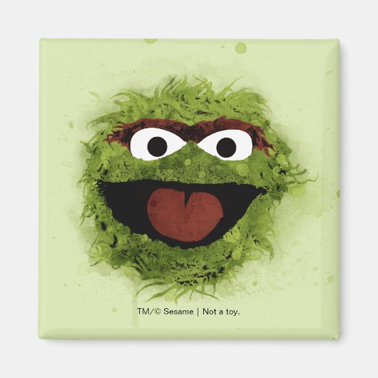 Oscar the Grouch | Ontwikkeling Waterverf Magneet (Voorkant)