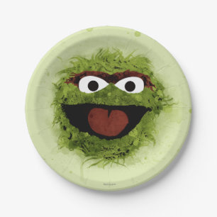 Oscar the Grouch Ontwikkeling Waterverf Papieren Bordje