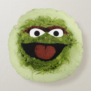 Oscar the Grouch   Ontwikkeling Waterverf Rond Kussen